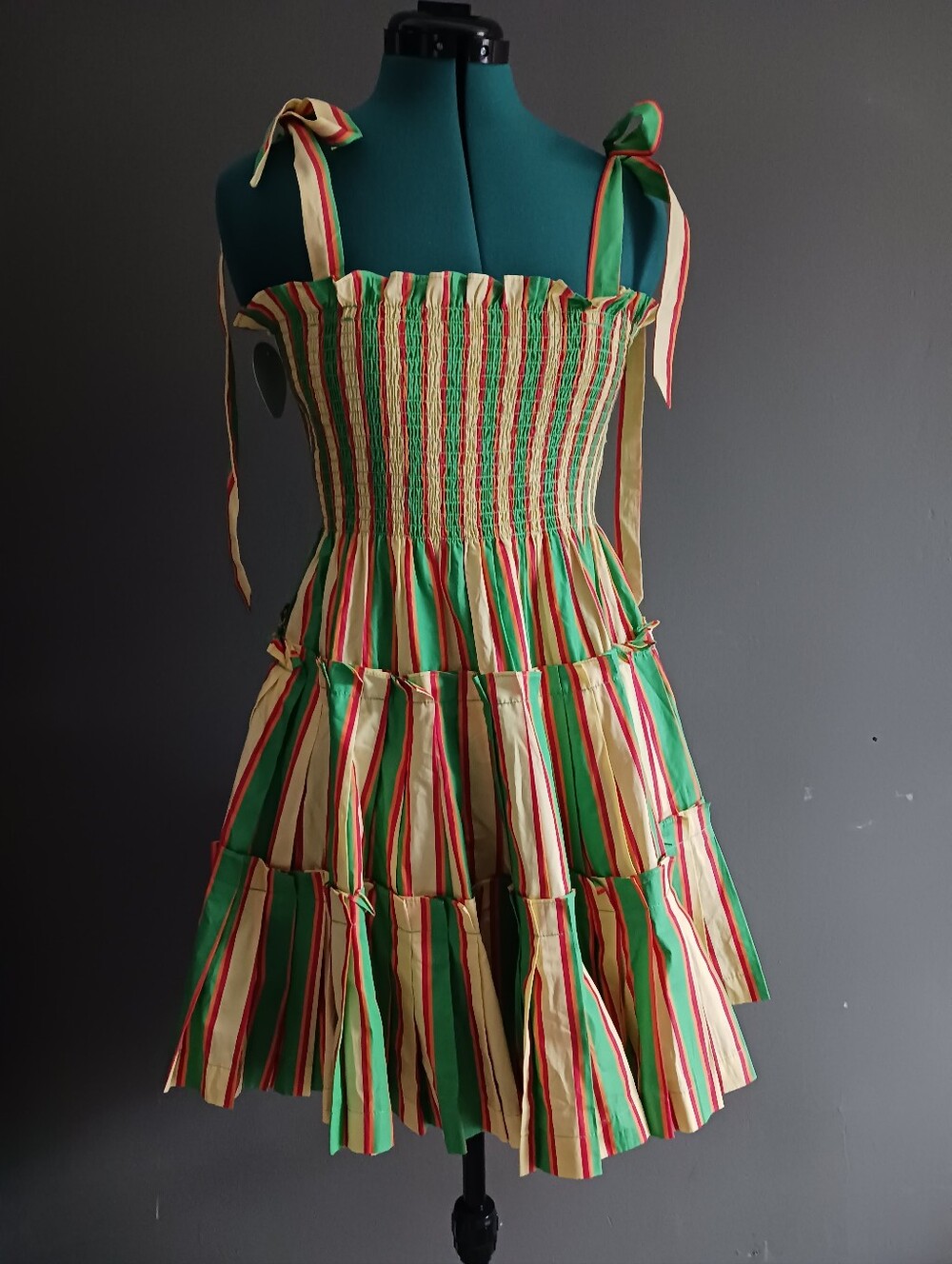 NWT Hill House Ribbon Charlotte Rockhouse Striped Nap Dress Size M